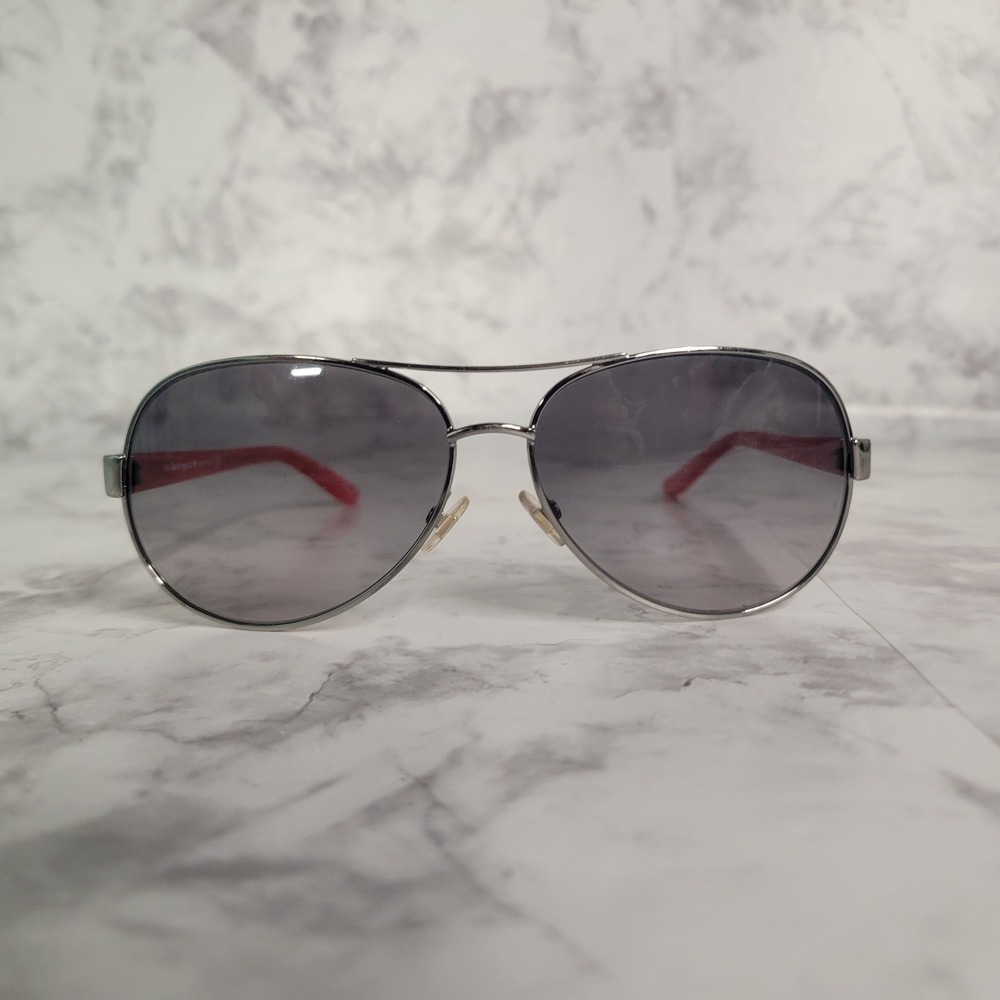 Kate Spade Donata/S Aviator Sunglasses Silver Coral Pink Y7 58-13-135